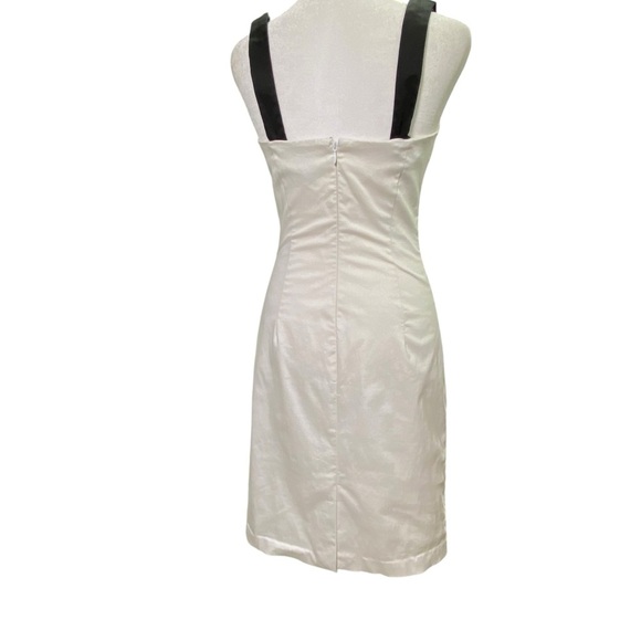 The Limited Vintage 90s Stretch Two Tone Fit Flare Dress Size 2 - Picture 4 of 7